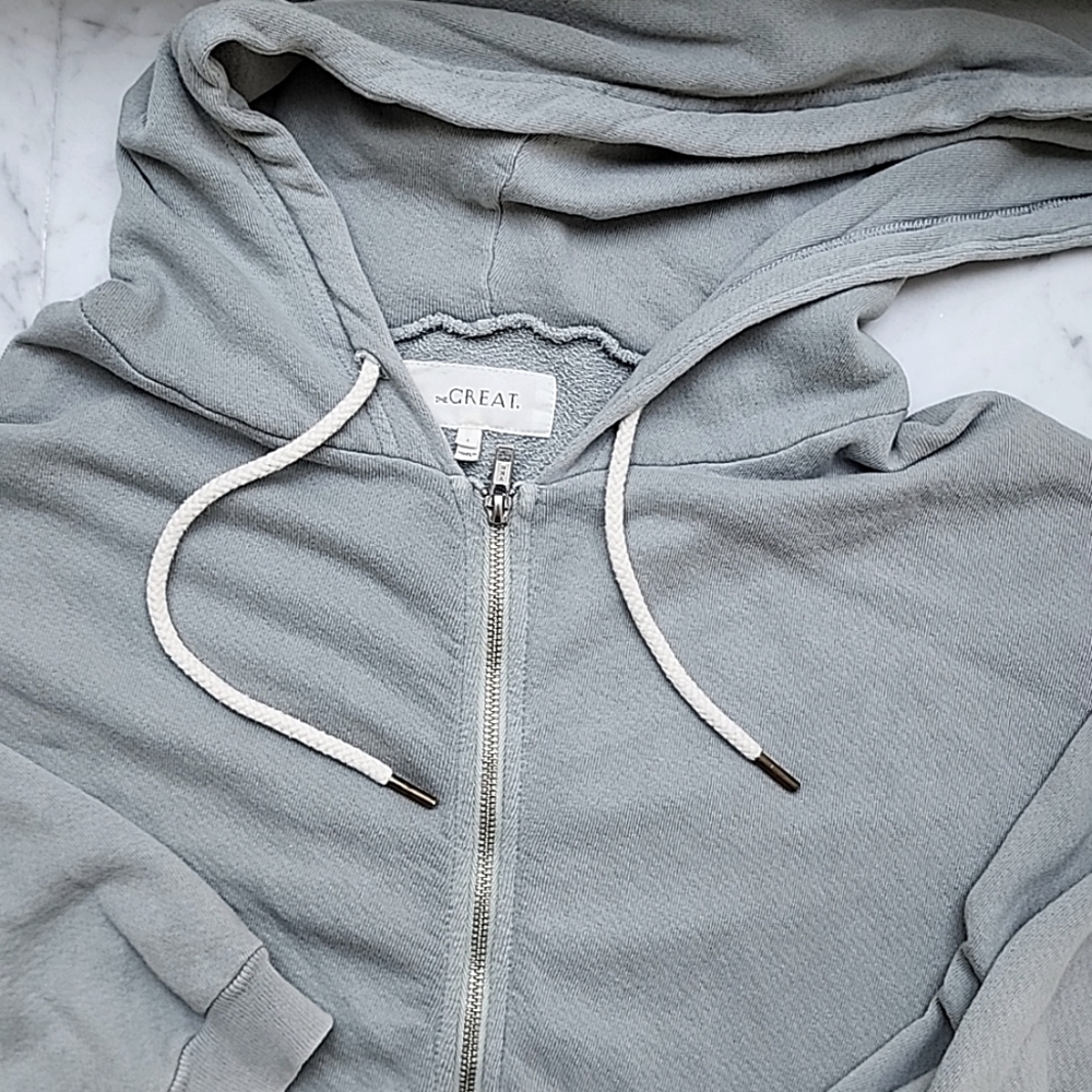 The Great. Boxy Zip Hoodie